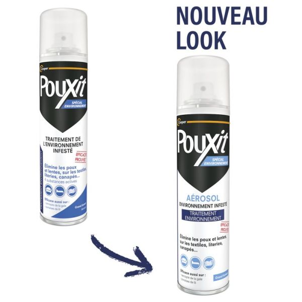Pouxit Spécial Environnement - 250ml - Traitement anti-poux pour les surfaces et textiles