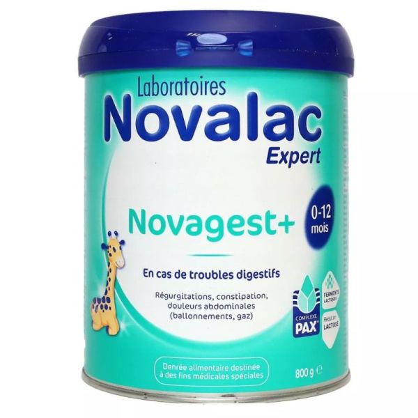 Novalac Expert Novagest+ Lait en Poudre Troubles Digestifs 0-12 Mois - 800g