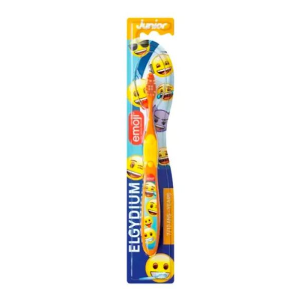 Elgydium Brosse à Dents Souple EMOJI - Enfants de 7 à 12 Ans - 1 Unité