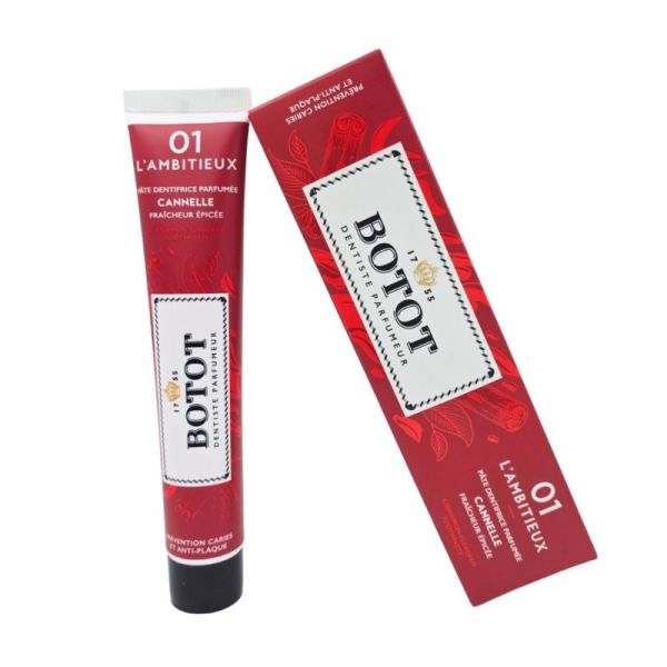 Botot 01 L'Ambitieux Pâte dentifrice parfumée 75 ml - Cannelle, prévention caries et anti-plaque