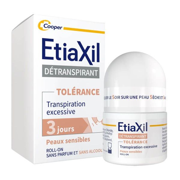 Etiaxil Roll-On Détranspirant Transpiration Excessive - Peaux Sensibles Confort+ - 2 x 50 ml