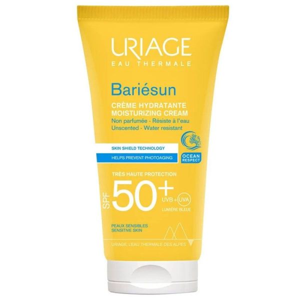 Uriage Bariésun Crème Solaire Hydratante SPF50+ 50ml Sans Parfum - Tous type de peaux, très haute protection