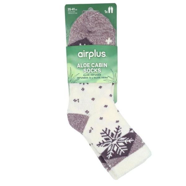 AirPlus Aloe Cabin Socks Chaussettes Hydratantes Femme Flocon Violet - 35-41