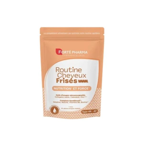 Forté Pharma Routine Cheveux Frisés 60 gélules - Force et nutrition pour cheveux frisés