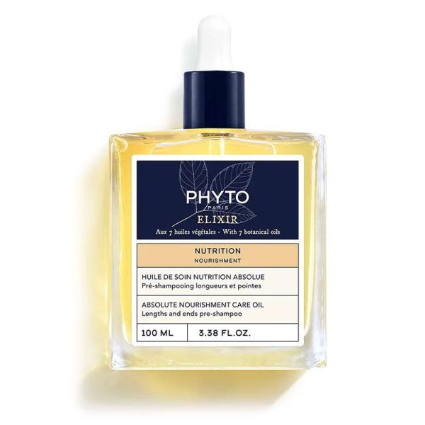 Phyto Huile de Soin Nutrition Absolue Elixir - Régénère et Nourrit Intensément les Cheveux - 100ml