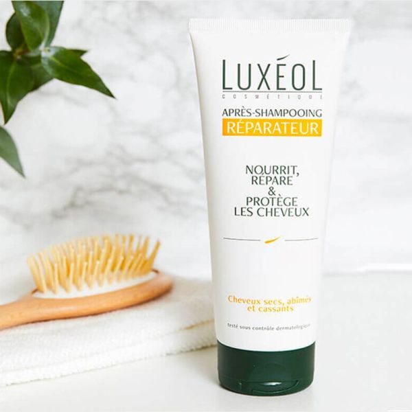 Luxéol Après Shampoing Réparateur - 200 ml - Nourrit, protège et répare les cheveux secs et abîmés