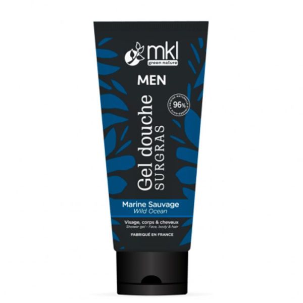 MKL Green Nature Gel Douche Surgras Homme - Marine Sauvage - Gel Douche Revitalisant - 250 ml