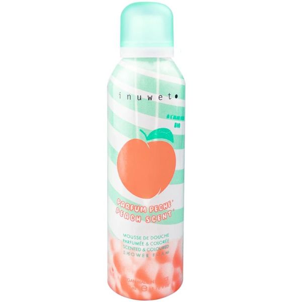 Inuwet Coffret Bubble Peach - Mousse de Douche, Éponge et Chouchou - Hydratation et moment cocooning