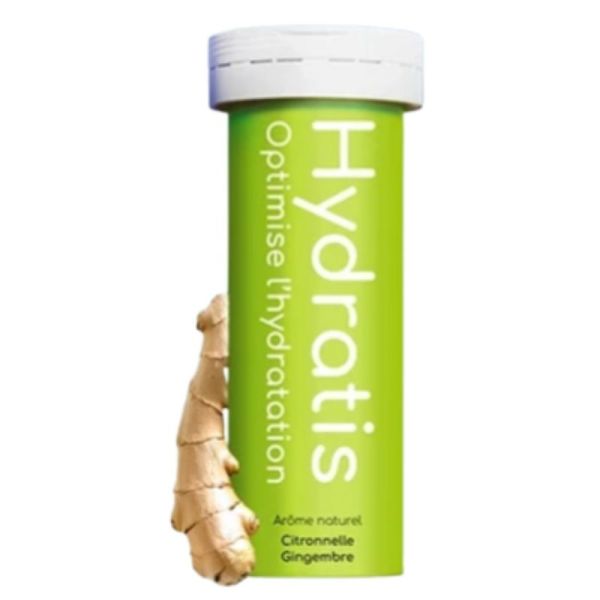 Hydratis Citronnelle Gingembre 10 pastilles - Hydratation optimisée et récupération musculaire