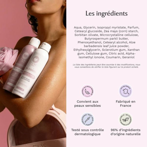 Musc Intime Lait en Spray Parfumé Musc Blanc 200ml – Hydratation 24h