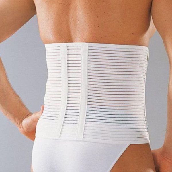 Thuasne Dynabelt Ceinture de Maintien Abdominal Blanc - Hauteur 26cm - Taille 5