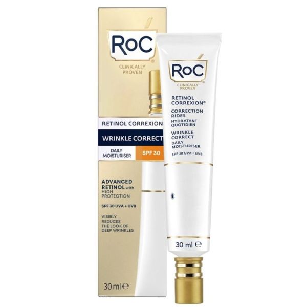 RoC Rétinol Correxion Crème Rides Profondes 30 ml SPF 30 - soin lissant et protecteur