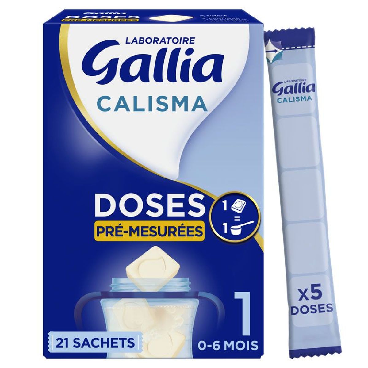 GALLIA Calisma Pocket 1er âge Lait en Poudre - 21 sachets de 5 doses