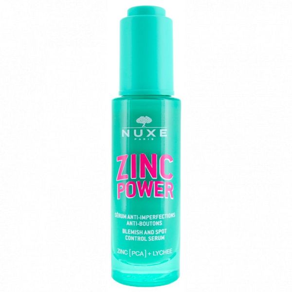 Nuxe Zinc Power Sérum Anti-Imperfections Anti-Boutons - 30 ml - Peau purifiée et grain affiné