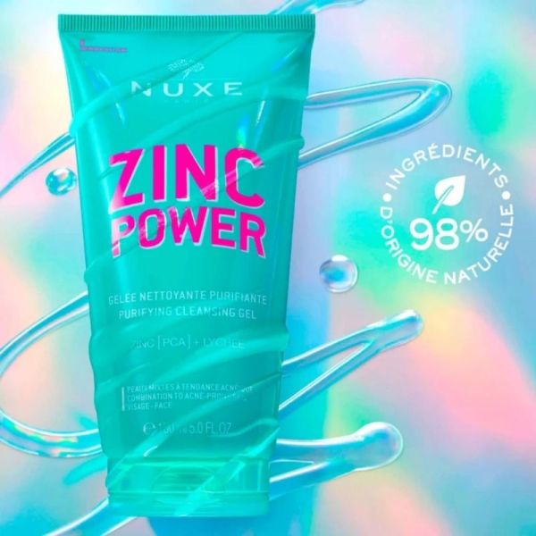 Nuxe Zinc Power Gelée Nettoyante Purifiante 150 ml - Nettoyage purifiant anti-imperfections