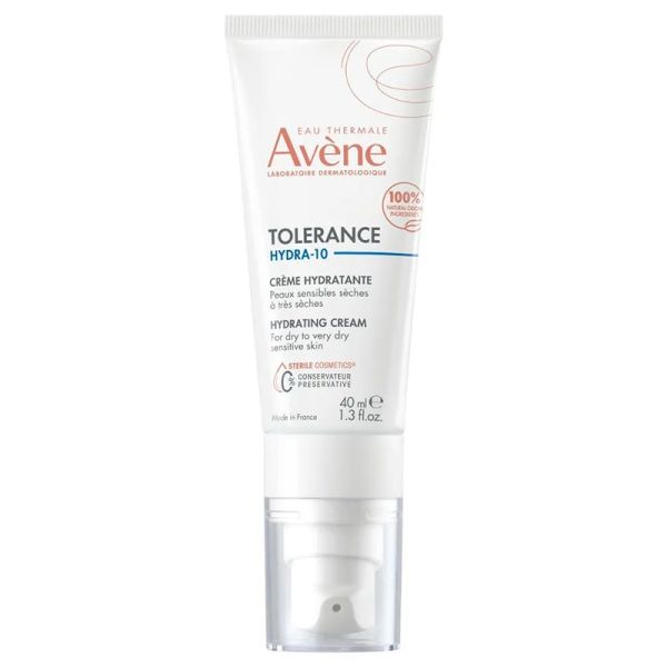 Avène Tolérance Hydra-10 Crème Hydratante - 40 ml - Hydrate les peaux sèches et sensibles
