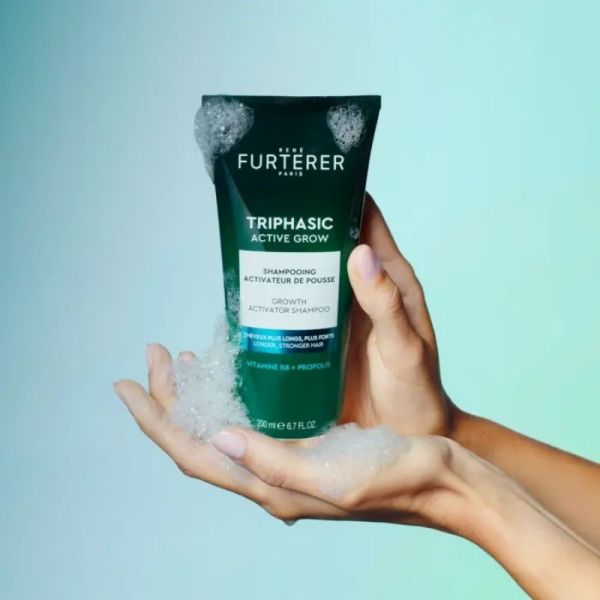 René Furterer Triphasic Shampooing Activateur de Pousse - 200 ml - Cheveux plus longs, plus forts