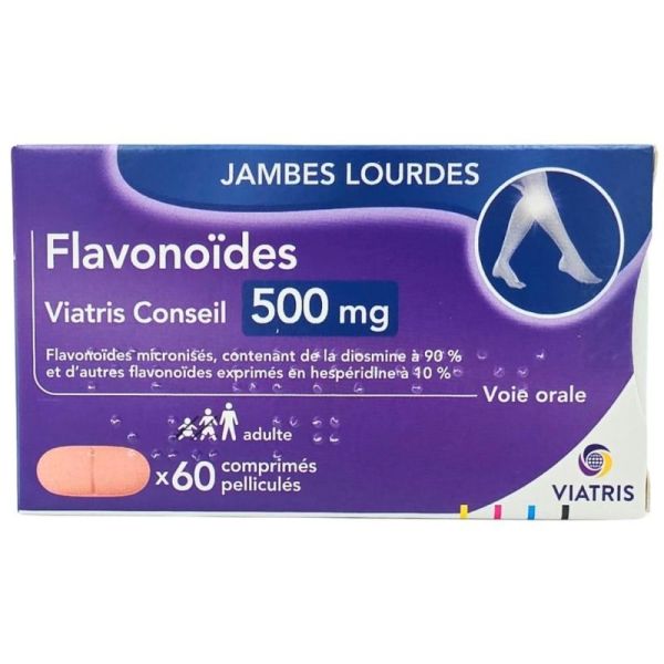 Flavonoïdes Viatris Conseil 500 mg 60 comprimés pelliculés