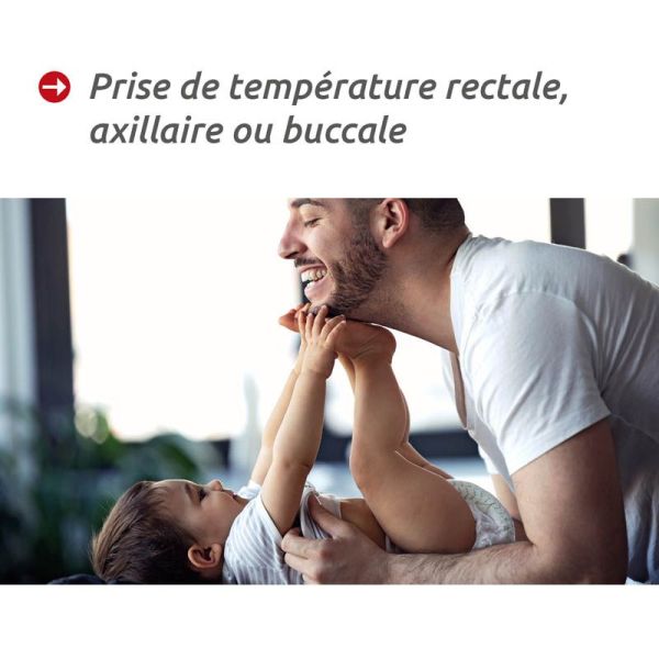 Torm Thermomètre Flexible MT- 403S - Coloris aléatoire - Mesure de la température rectale, orale ou axillaire