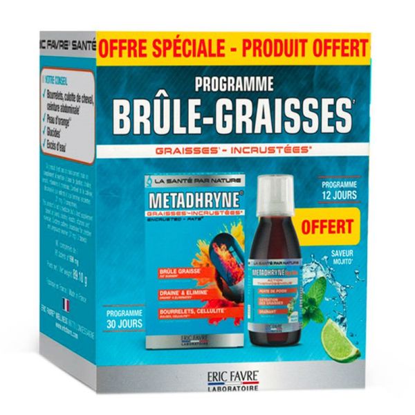 Eric Favre Metadhryne Programme Brûle Graisse 90 comprimés + 125ml OFFERT