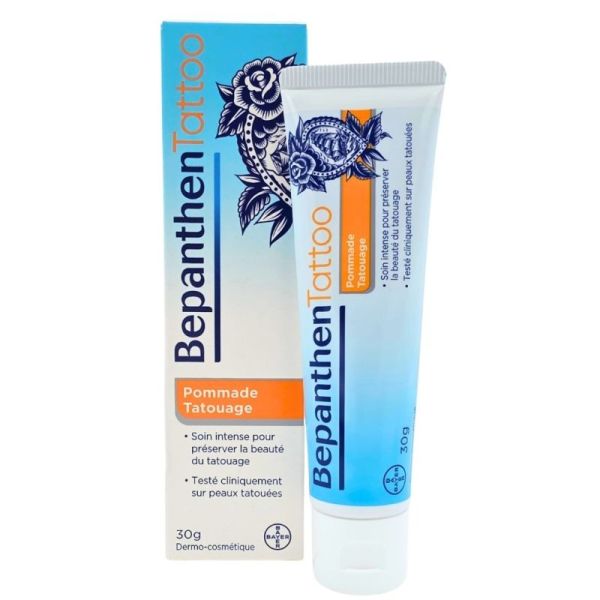 BepanthenTattoo Pommade Tatouage 30 g - Protège, apaise et hydrate la peau tatouée