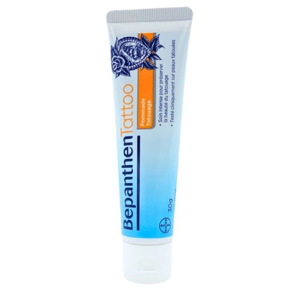 BepanthenTattoo Pommade Tatouage 30 g - Protège, apaise et hydrate la peau tatouée