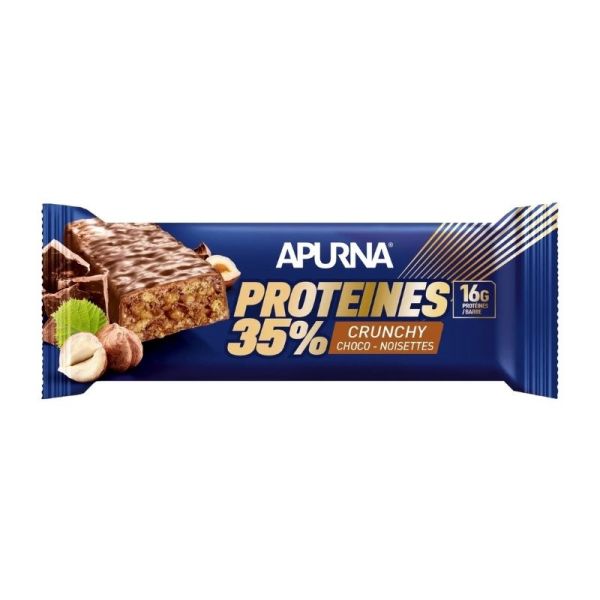 Apurna Barre Hyperprotéinée 35% Crunchy Choco-Noisettes - 45g