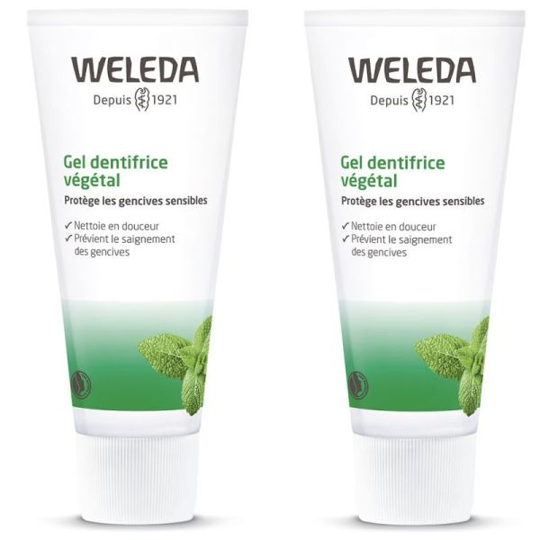 Weleda Gel Dentifrice Végétal Lot de 2 x 75ml – Protection gencives sensibles