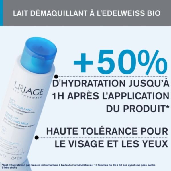 Uriage Lait Démaquillant 250 ml - Démaquille et renforce la défense naturelle de la peau