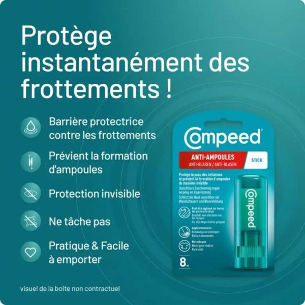 Compeed Stick Anti-Ampoules - Protection invisible contre les frottements