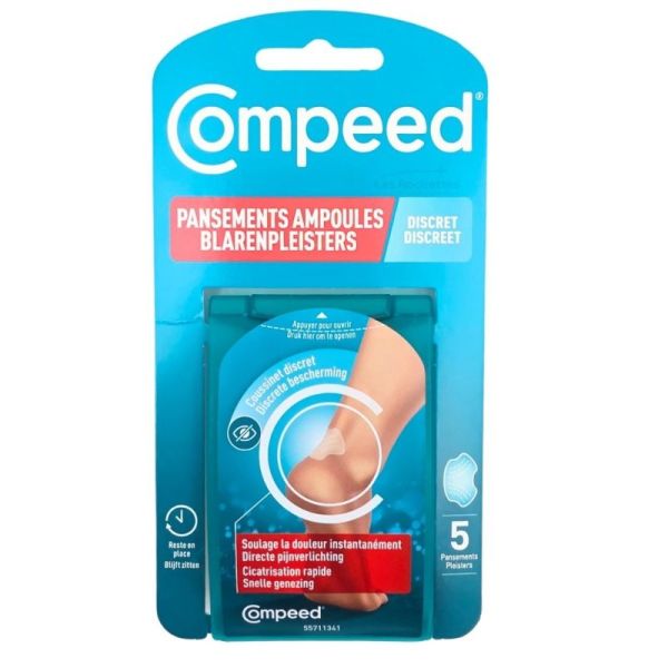 Compeed Pansements Ampoules Discret 5 unités - Soulagement instantané et cicatrisation rapide