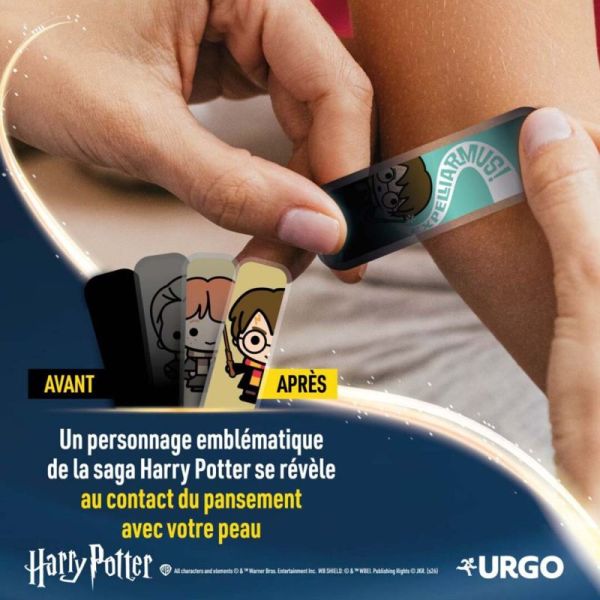 Urgo Pansements Harry Potter pour Enfants - 16 Pansements - Protège les petits bobos avec douceur et magie