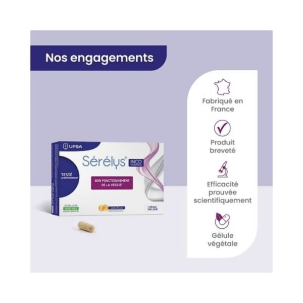Sérélys INCO CONTROL 30 gélules – confort urinaire et contrôle de la vessie
