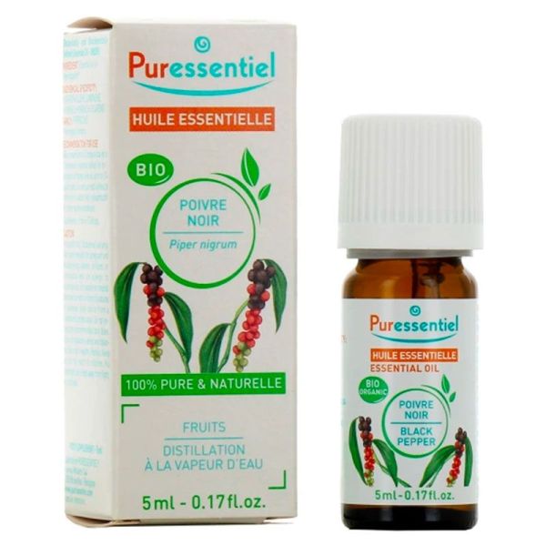 Puressentiel Huile Essentielle Poivre Noir BIO - Lutte contre les Douleurs Dentaires - 5ml