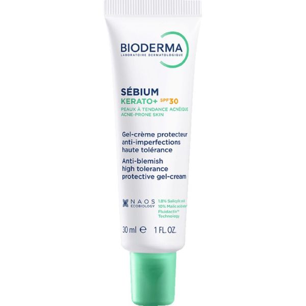 Bioderma Sébium Kerato+ SPF30 Gel-Crème Protecteur Anti-Imperfections 30ml – Anti-boutons et marques UV