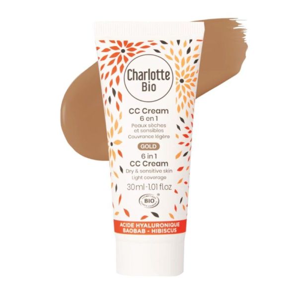 Charlotte Bio CC Crème Bio Gold Peaux Médiums à Foncées - 30ml