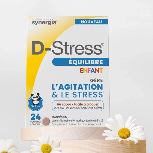 Synergia D-Stress Équilibre Enfant 24 comprimés à croquer – Calme et sérénité