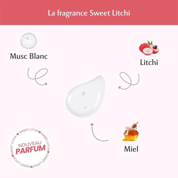 Musc Intime La Délicieuse Parfum Corps Sweet Litchi 120 ml – Brume corporelle fruitée et hydratation