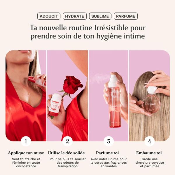 Musc Intime L'Envoûtante Parfum Corps Rose Mystik 120 ml – Brume corporelle intense et hydratation