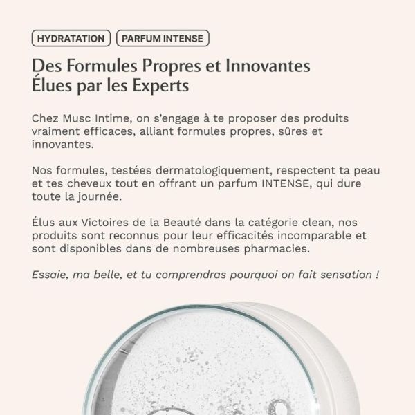 Musc Intime L'Envoûtante Parfum Corps Rose Mystik 120 ml – Brume corporelle intense et hydratation