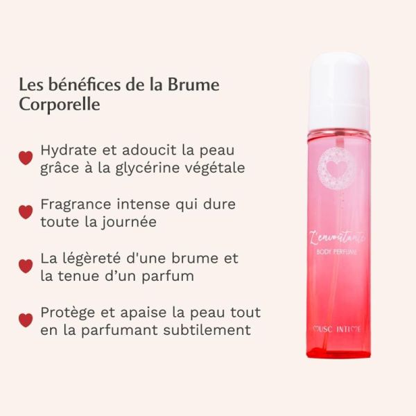 Musc Intime L'Envoûtante Parfum Corps Rose Mystik 120 ml – Brume corporelle intense et hydratation