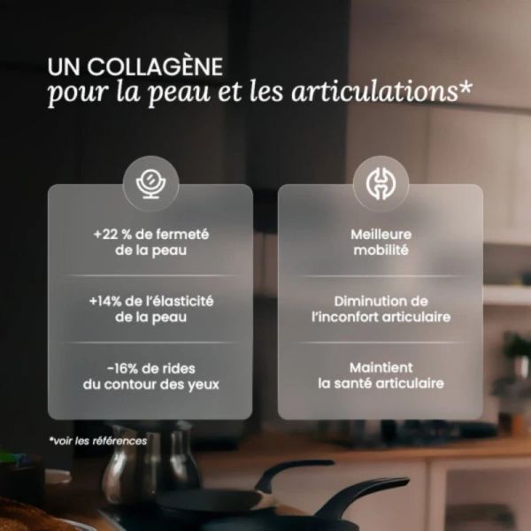 Nutri&Co Collagène Marin 540g goût pêche - Fermeté de la peau et confort articulaire