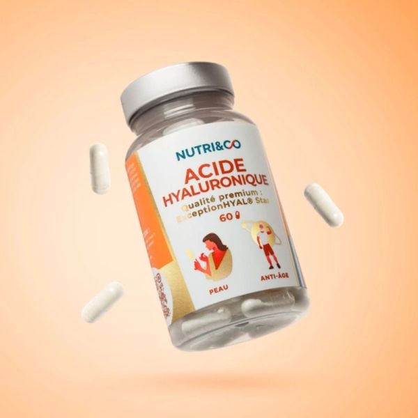 Nutri&Co Acide Hyaluronique 60 Gélules – hydratation et élasticité de la peau