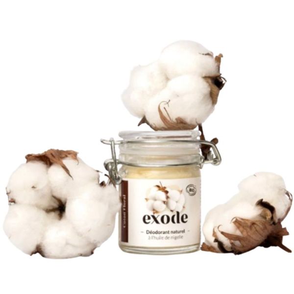 Exode Déodorant Baume Bio à l'Huile de Nigelle 50g Coton Floral – Efficacité 48h