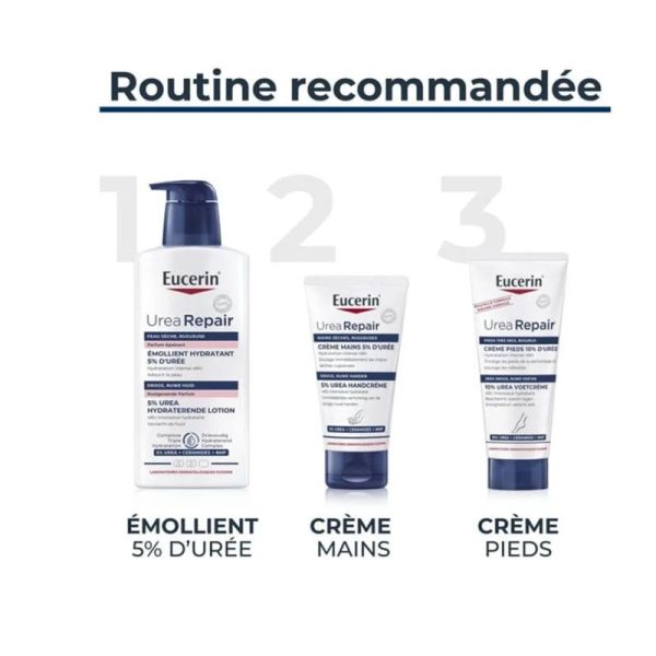 Eucerin UreaRepair PLUS Émollient 5 % d’Urée - 400ml - Hydrate intensément, apaise et renforce