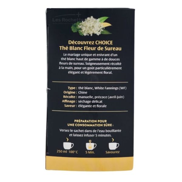 CHOICE Thé Blanc Fleur de Sureau Bio - 17 Sachets