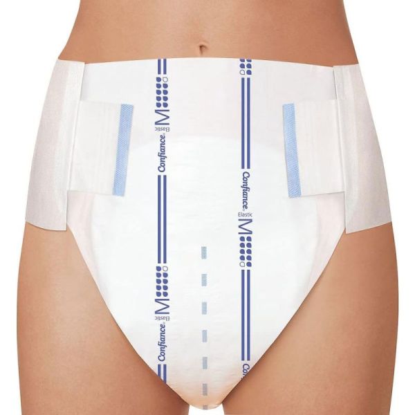 Confiance Elastic Absorption 10 Gouttes Taille L - 14 protections - Change complet adulte hyper absorbant