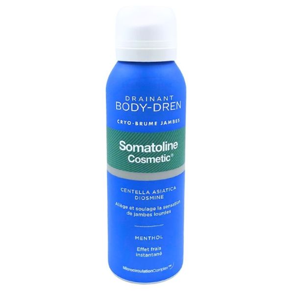 Somatoline Cosmetic Brume Drainante Body Dren Cryo Brume Jambes 100 ml - Effet froid immédiat et action drainante intensive