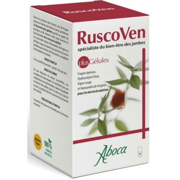 Aboca RuscoVen Plus Gélules Circulation Veineuse - 50 Gélules