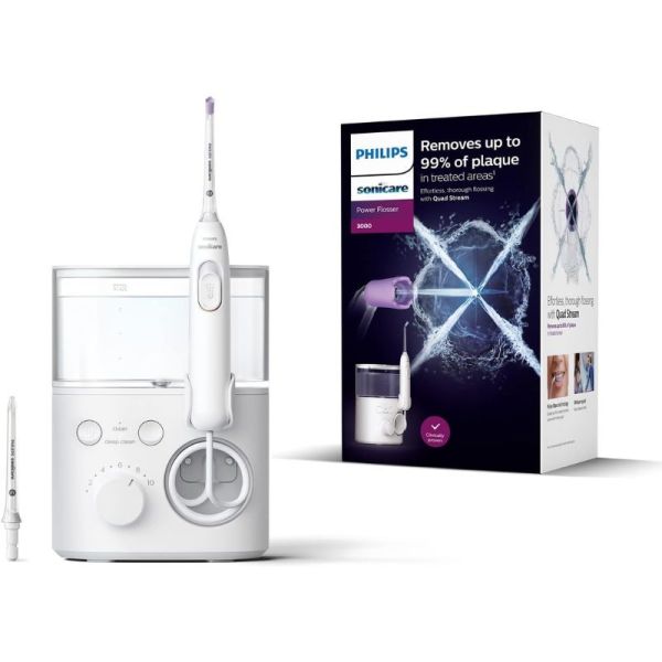 Philips Sonicare Power Flosser 3000 Jet Dentaire Quad Stream HX3711/20